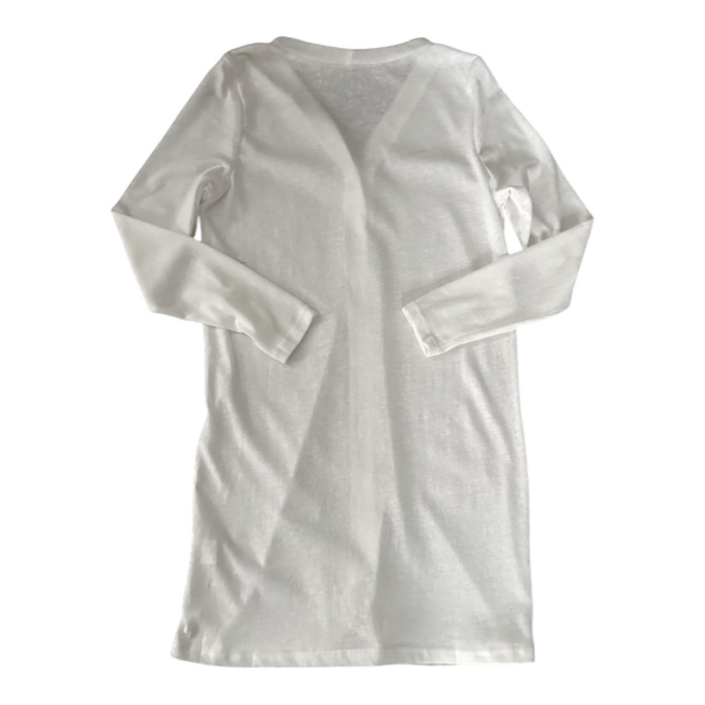 White Light Weight Knit Button Down Cardigan Wome… - image 2